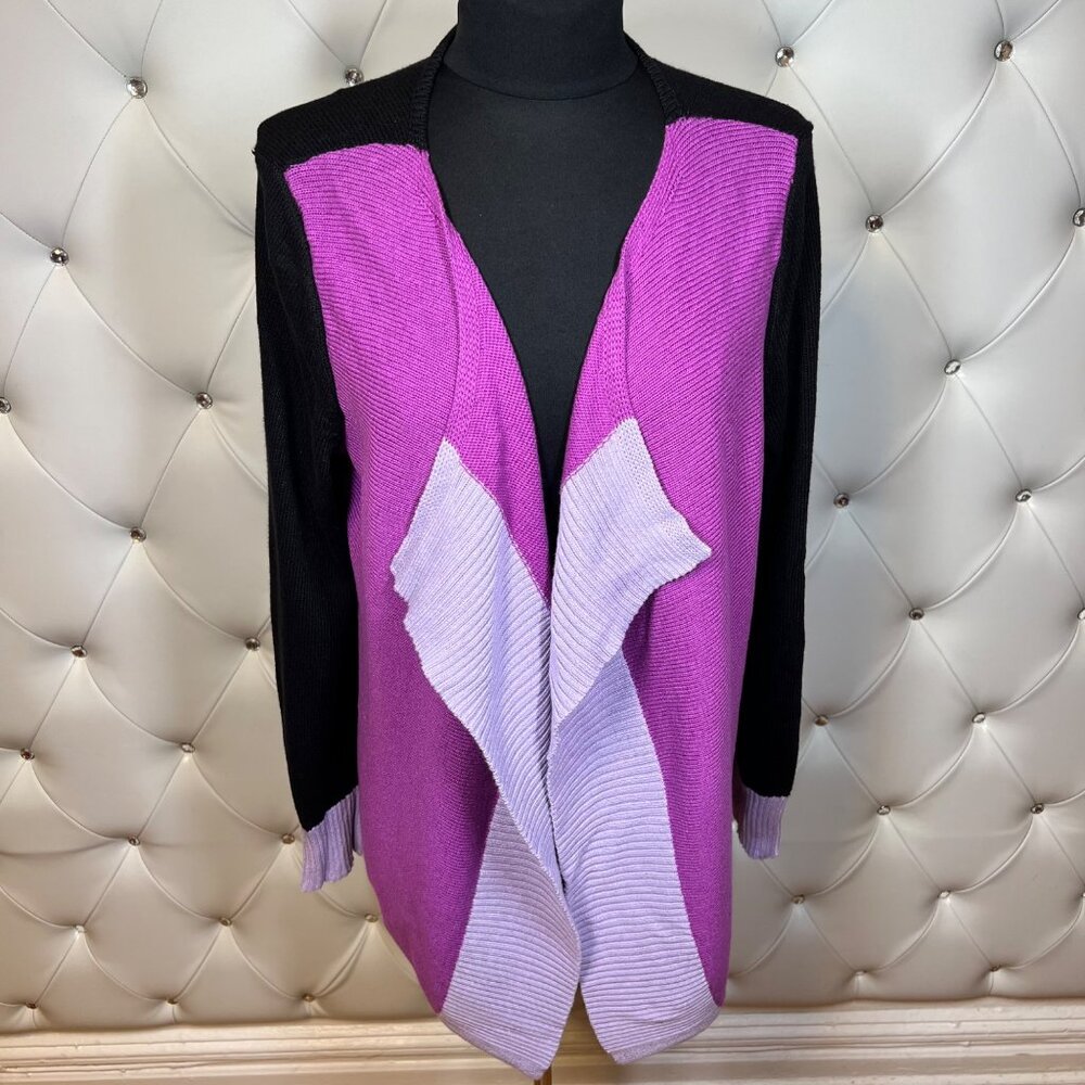 Kate Hill Purple And Black Women's Sweater Size PM